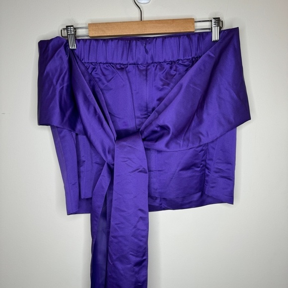 NWT J. Crew Purple Strapless Satin Top Size 14 - Picture 3 of 5